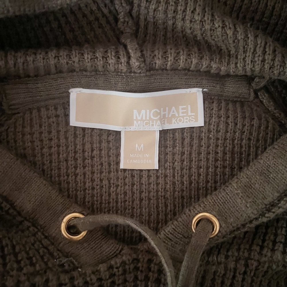 Michael Kors | Women’s Ribbed Pullover Hoodie | M - Picture 2 of 10